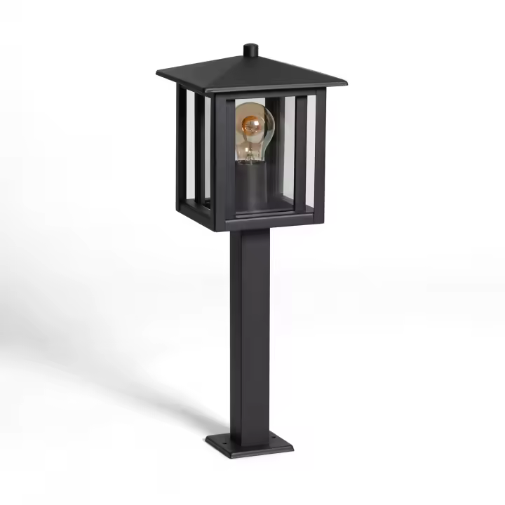 Ledkia Baliza Exterior Superficie Pie 50cm Acero Inoxidable Awala Negro - 1