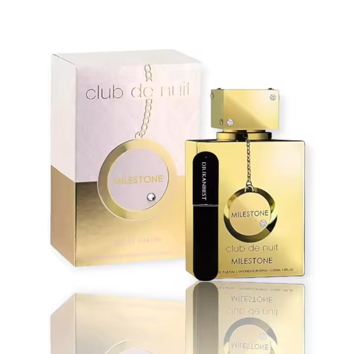 Perfume Armaf Club De Nuit Milestone, (ORIGINAL)Eau de Parfum 105ML+REGALO Atomizador 5ML DRIKANBEST Recargable - 1