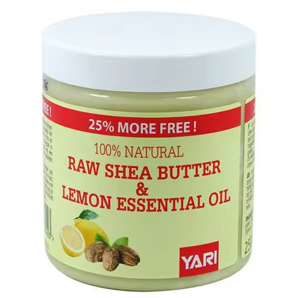 Yari Natural Raw Shea Butter & Lemon Essential Oil 250ml Aceite Aceite   Tratamiento para cabello rizado - 1
