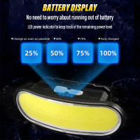 Lámpara Frontal De Pesca Super Brillante COB Luz De Trabajo Portátil Luz De Camping Al Aire Libre Con Luz Blanca Y Roja Pantalla De Poder - details 3