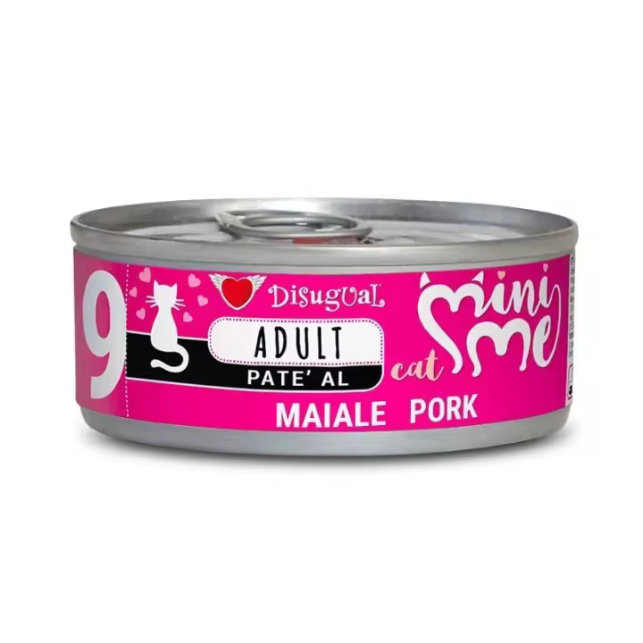 Disugual Mini-Me 9 Latas de Cerdo para Gatos - 12 unidades x 85gr - 1