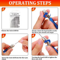 Juego De Brocas De Torcer Manual Azul Extendido 0.5-3mm Plástico Ambar Para Perforación De Circuitos Electrónicos Herramienta De Perforación De Madera - details 4