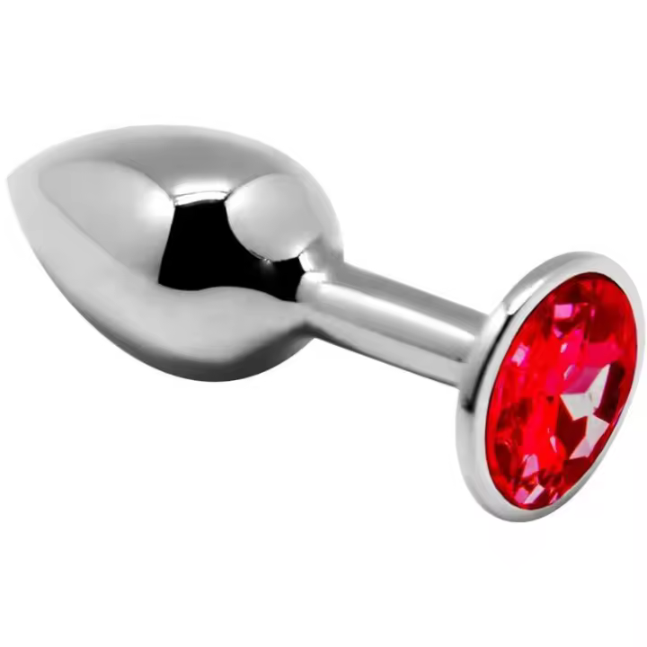 Alive Anal Pleasure Mini Plug Metal Rojo Talla M 1Ud - 1