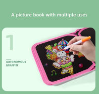 Libro De Dibujo Y Escritura Para Niños Tablero Negro Limpiable Reutilizable Portátil Fácil De Almacenar Con 12 Bolígrafos Juguetes Para Niños - details 3