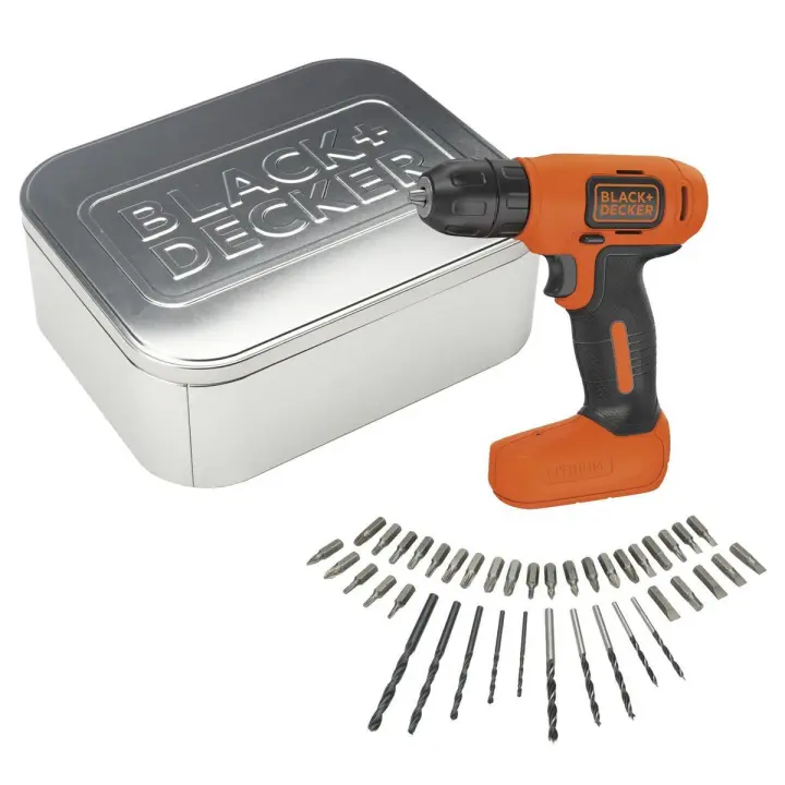 Black & Decker Taladro Atornillador Ultra-Compacto 7,2V - 12Nm, BDCD8-QW - 400 RPM | ¡Ideal para Espacios Reducidos y Proyectos Rápidos! - 1