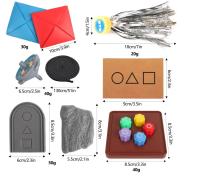 Juego Tradicional Coreano Gonggi De Tossing Figura De Calamar Plástico Para Entrenamiento De Coordinación Mano-Ojo - details 9