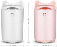 Humidificador de aire pequeño de 9,88*5,95 pulgadas, apagado automático las 24 horas, alimentación por USB, difusor de aroma ultrasónico de 3 litros, 7 colores, silencioso, 2 boquillas, 3 modos, adecuado para dormitorios, oficinas y automóviles - details 0