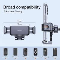JR-ZS283 Heave Duty Car Phone Mount Cierran Fuerte Rotación de 360 Grados Air Vent Phone Holder - details 3