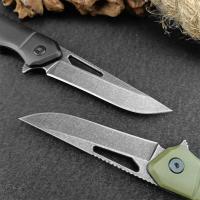 Cuchillo De Doble Filo Con Ayuda De Infusión 239 3.25" De Acero Inoxidable 8Cr13Mov Tanto Negro Con Manillas De Fibra De Nylon Táctico - details 3