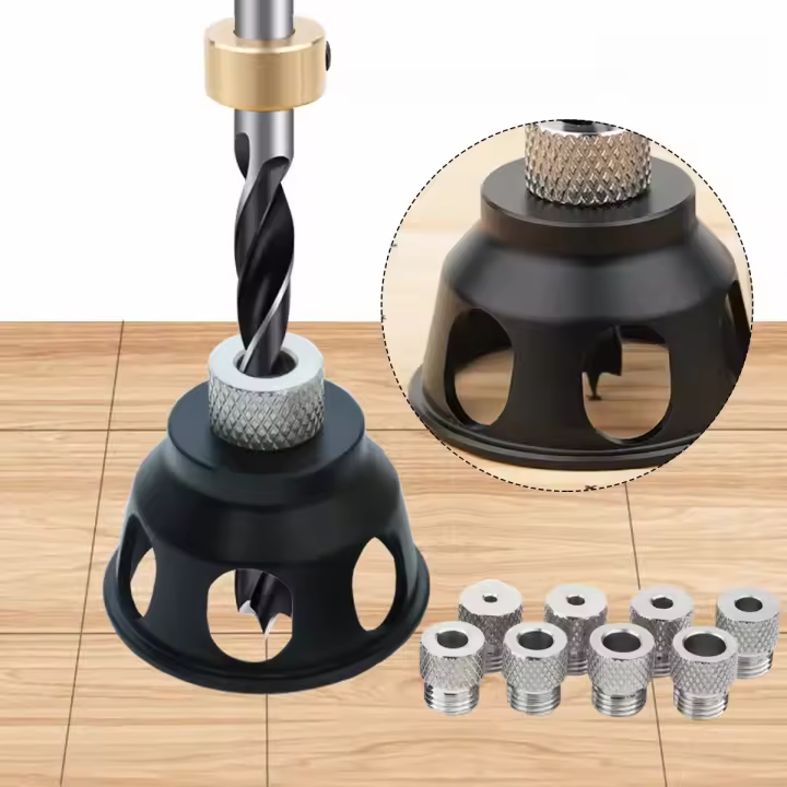 Kit De Guía Para Taladro Vertical FNICEL Juego De Herramientas De Bricolaje Para Madera Aluminio 3-10mm Localizador De Ángulo Recto Perforador De Agujeros - 1
