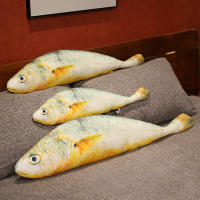 Nueva Simulación Gran Juguetes De Pescado Amarillo Almohada Suave De Peluche Realista Cojín De Descanso Decorativo Regalo - details 8