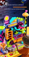 Juego De Aventura En Railway Para Niños Juguetes Educativos Interactivos Montessori Con Bola Rodante Animal Espacial Rocket Material De Plástico ABS - details 2