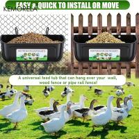 KEMORELA Alimentador De Pollo Grande 1pc Diseño Sin Desorden Para Ganadería Pato Ganso Resistentes Fronterizos Gran Basinal Montado En Valla - details 8