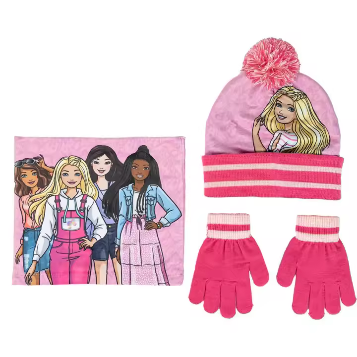 Conjunto 3 Piezas Snood Barbie  (gorro, braga cuello y guantes) 2/8 años. (2200010253) - 1