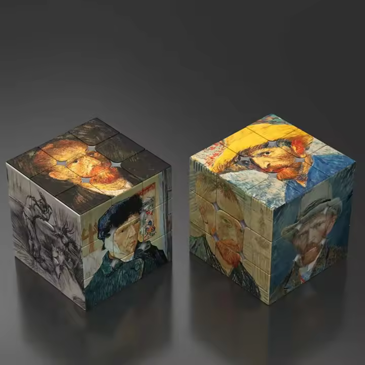 Cubo Mágico Personalizado 3x3x3 Con Patrón De Arte De Van Gogh Juguete Educativo Para Niños Y Adultos Regalo Creativo - 1