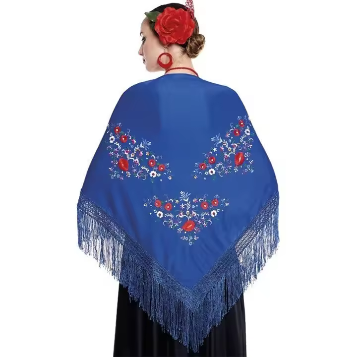 Mantón Azul Bordado (Partilandia) - 1