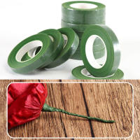 Cinta Floral Para Embalaje De Ramas Y Manualidades De 1/2" X 30Yd En Verde Oscuro Verde Ligero Blanco Y Marrón Para Bodas - details 0