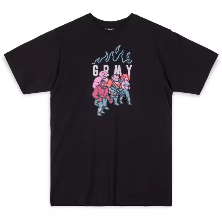 Camiseta de Manga Corta Grimey The Brawl Legend para hombre en color negro - 1