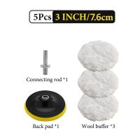 Juego De 5 Piezas De Pads De Pulido Para Coche 3/4/5 Pulgadas Esponja De Cera Para Pintura De Rueda De Lana Cuidado Del Coche - details 11