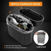 Bandeja De Basura Para Coche Con Tapa Incluida 60/300 Bolsas De Basura Mini Accesorios Para Coche Resistente Al Desbordamiento Material ABS Forma Cuadrada - details 3