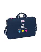 Safta Bandolera/ Maletín Benetton 'Love' Azul 38 Cm - details 0