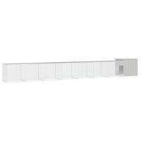 vidaXL Gallinero de acero galvanizado 800x91x100 cm jaula gallinero Color Gris,  Antracita, y mas - details 0