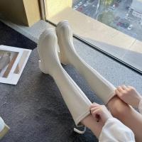 Botas Largas Para Mujer Con Forro Polar Zapatos De Caballero De Otoño E Invierno Européicos Y Americanos Talla 42 - details 40