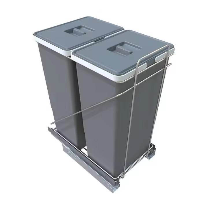 Cubo de basura modelo ecofil acabado antracita contenedores 2x29l - 1