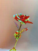 Regalo Creativo De Día De San Valentín Rosa De Oro 24K Duradera Decoración De Boda Iluminación De Flores Eterna Amarillo Y Rojo Para Aniversarios Cumpleaños Bodas - details 7