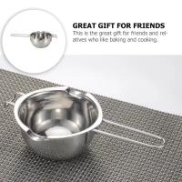 Pote De Cera De Vela De Acero Inoxidable Para Derretir Chocolate Y Caramelos Con Manija Resistente Al Calor Accesorio Para Fabricación De Velas - details 1