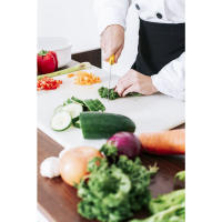 STARLEY-Tabla de corte profesional de polietileno Blanca,accesorio de cocina para cortar, trocear 32.5x26.5X2 cm - details 6