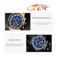 Reloj De Pulsera De Lujo Para Hombre Acero Inoxidable Calendario Luminoso Manos Cuarzo Estilo Casual Reloj Masculino - details 8