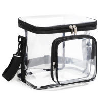 Bolsa de almacenamiento de gran capacidad, sencilla y elegante, bolsa de cosméticos, neceser, bolso de mensajero de hombro, bolsa de almuerzo transparente - details 5