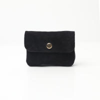 monedero ,cartera Pequeña de Piel Ante  ，hecho en Italia– Minimalista, Ligero y Multifuncional,Perfecto para el Día a Día y Ocasiones Especiales, Diseño Elegante , Dos Compartimentos y Bolsillo con Cremallera, Disponible en piel de Ante, - details 0