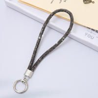 Lanyard De Lujo Para Móvil Con Diamantes Llavero De Cadena De Equipaje Colgante DIY Antipérdida Para Adultos Material De Poliéster - details 13