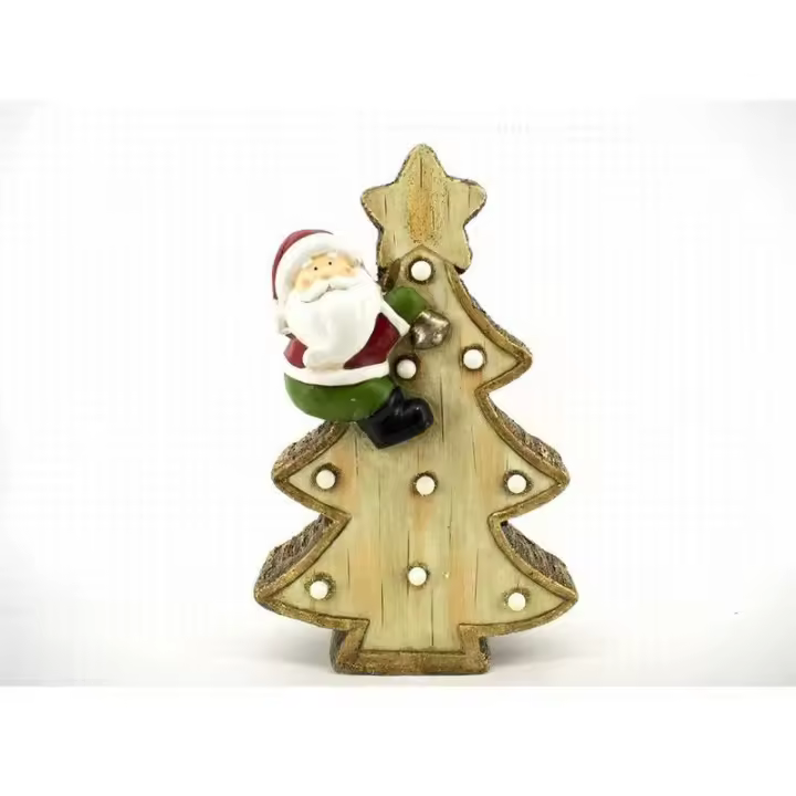 Gerimport Árbol de Navidad Decoración Papá Noel 9 Leds 44 Cm - 1