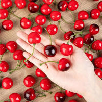 10/20Pcs Artificial Cereza Falsa Modelo De Fruta Para Pastel Decoración De Mesa Para Fiestas Y Fotografía De Alimentos Decoración De Hogar Y Hotel - details 6