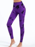 Pantalones De Yoga Para Mujer Leggings De Gimnasio Sin Costuras Tie Dye Cintura Alta Elásticos Para Correr Y Fitness Pantalones Casuales Con Glúteos De Pera - details 8