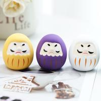 Muñeca Daruma De Cerámica Japonesa 1/6pcs Encanto De Suerte Adorno De Fortuna Ornamento De Paisaje Decoración Para El Hogar Accesorios Miniatura Regalos - details 16