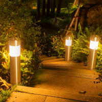 Luces Solares Para Jardín Y Patio LED Impermeables De Acero Inoxidable 1-8 Pcs Luz De Césped Para Caminos Y Jardines - details 0