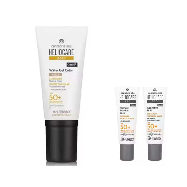 Heliocare 360º Water Gel Color Beige Spf 50+ 50ml + Regalo Protector Age Fluid y Pigment Fluid 3 ml - 1
