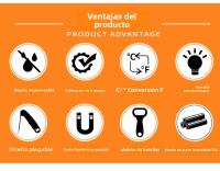 Termómetro Digital Cocina with Alarma, Pantalla Grande y Lectura Instantánea,Ideal para Hornear, Cerveza y Leche,Incluye Abrebotellas - details 3