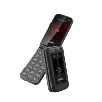 Aiwa FP-30-2G – Móvil 2G con Tapa, Dual SIM, Bluetooth 3.0, Pantallas duales 2.4″ + 1.77″, Radio FM, Botón SOS y Linterna – Color: Negro. - details 1