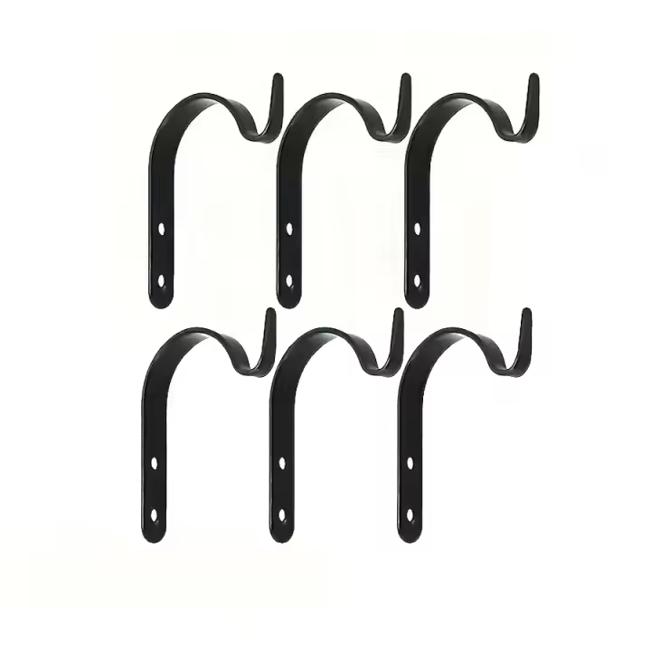 4Pcs Ganchos De Hierro Fundido En J Para Mejoras Del Hogar Y Pintura De Macetas Con Flores Accesorios Para Ropa - 1