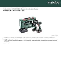 METABO TALADRO ATORNILLADOR + ATORNILLADOR DE IMPACTO COMBO SET 2.8.6 18V (685198000) MÁQUINAS DE BATERÍA EN EL JUEGO 18V; METABOX 145 L; SB 18 L + SSD 18 LT 200 BL - details 0