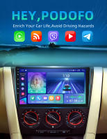 Podofo Radio de coche Android 2 Din para Mazda 3 2006 2007 2008 2009 2010 2011 2012 Carplay 8+128GB AI Voice WIFI+4G DSP GPS Navegación Multimedia Reproductor de Video - details 0