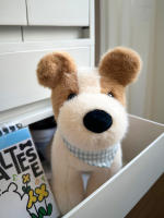 Muñeco De Peluche De 20cm Fox Terrier De Hilo Con Bib Juguete Suave Y Almohadilla Para Niños Decoración De Hogar Regalo De Cumpleaños Animal De Peluche Adorable Para Todas Las Edades - details 1