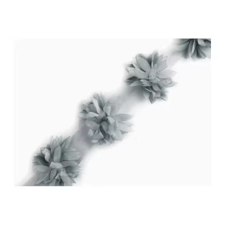 Tira de Flores Sobre Tul para Decoración Floral - Ancho 60mm - 1