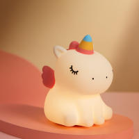 Lámpara Nocturna De Silicona Unicornio Para Niños Luz LED Recargable Por USB Decoración De Habitación Animales De Peluche Regalo Para Niños - details 15