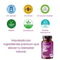 Magnesio Complex Vitalnatura | Citrato 1593 mg + Bisglicinato 600 mg (375mg Elemental) + Vitaminas B5, B6 y Ashwagandha Pura | Potencia y Energía Natural, Reduce el Estrés y el Cortisol, Músculos Fuertes, Sueño Reparador y Relajante | 240 Cápsulas - details 2